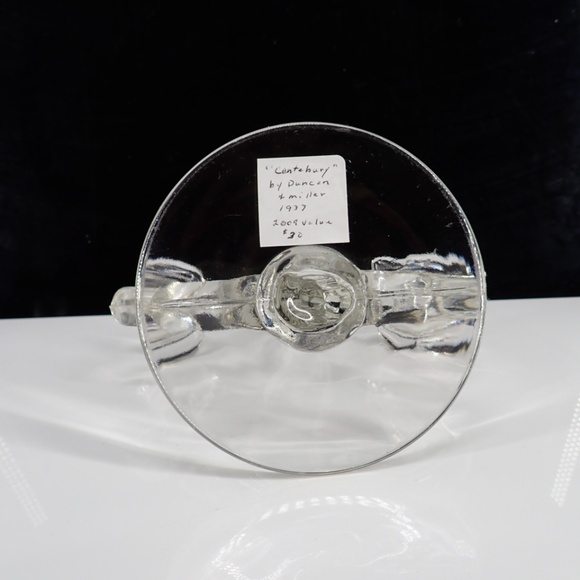 Duncan and Miller Canterbury Glass Candle Holder Candelabra Double Vintage 1937 - Picture 4 of 7